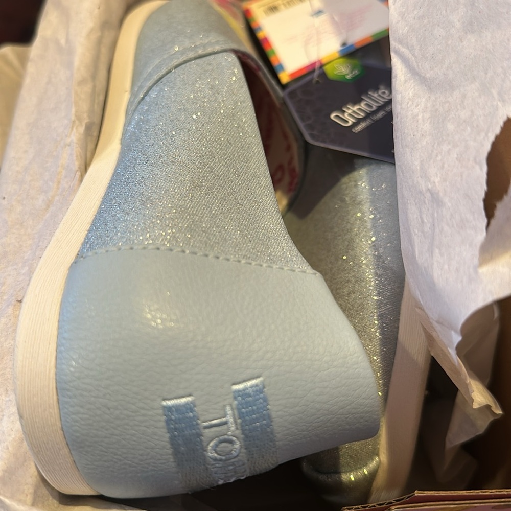 TOMS x CandyLand LIMITED EDITION Queen Frostine Glitter  Alpargata slides W8.5 - Picture 5 of 5